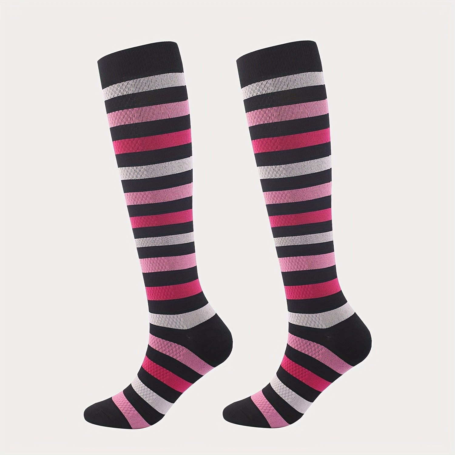 Men's Striped Compression Socks for Circulation & Comfort