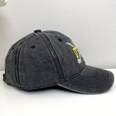 Distressed Gray Golf Baseball Cap Embroidery Unisex Adjustable Sun Hats