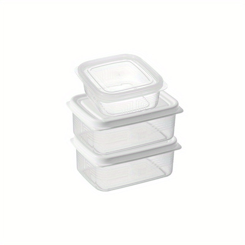 3pcs Organizer Bins Clear Plastic Bins For Fridge Freezer Kitchen Cabinet Pantry