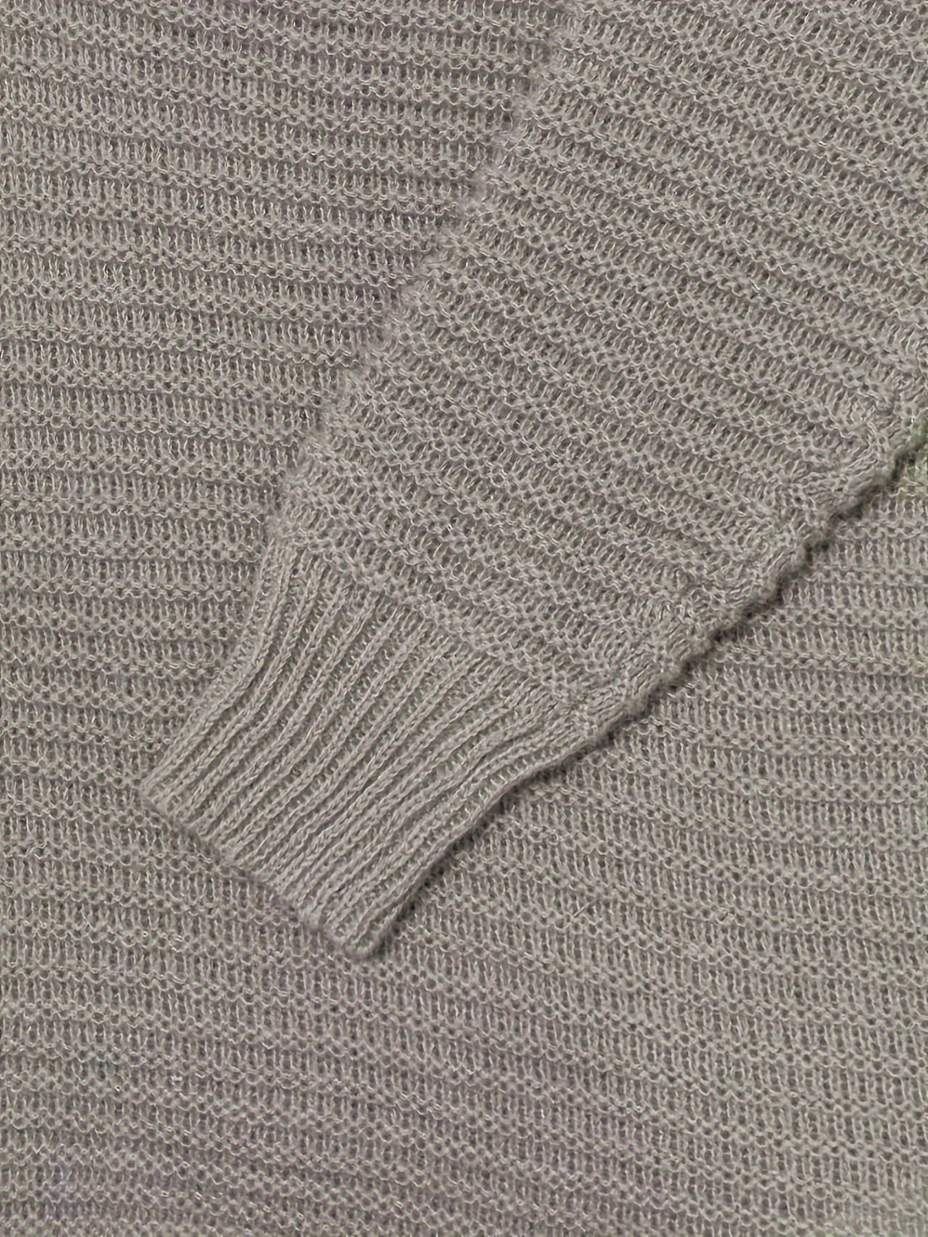 Casual Sweater Women's Solid Ribbed Collar