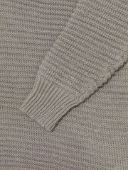 Casual Sweater Women's Solid Ribbed Collar