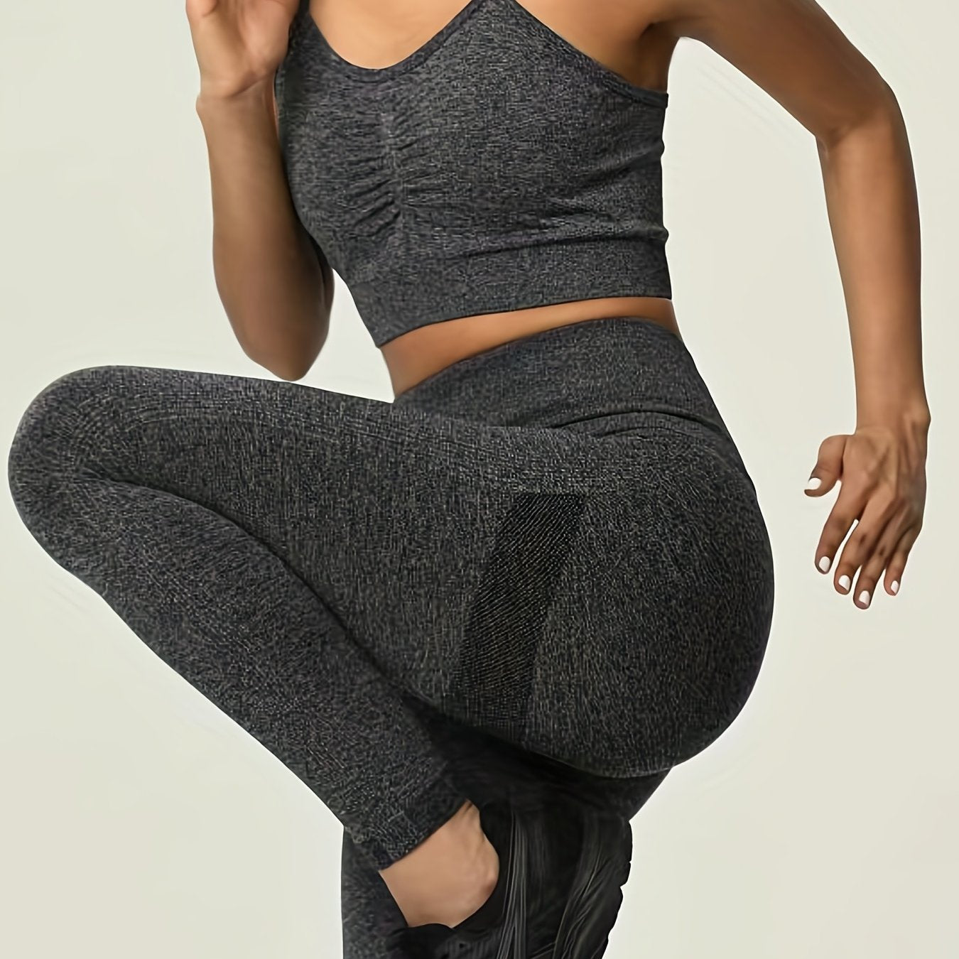 Yoga Sports Set Cami Sports Bra & High Waist Leggings Women's Activewear