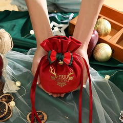 Santa Claus Velvet Gift Bag Candy Tote Bag Christmas Tree Decoration