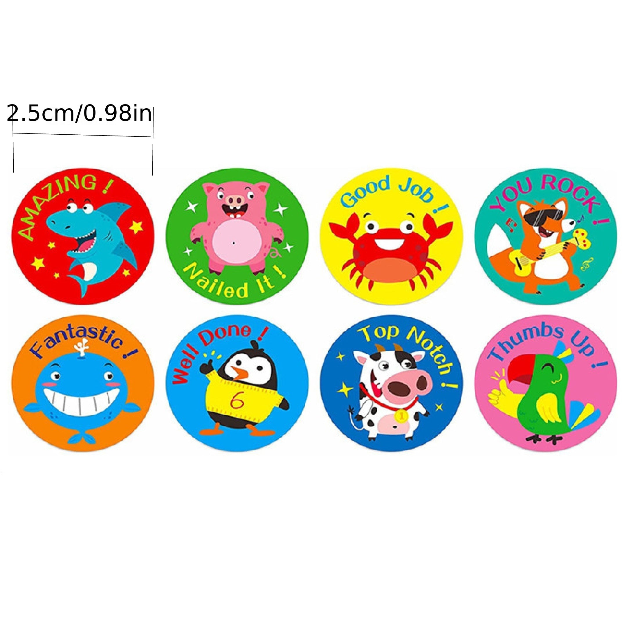 500 Animal Thank You Stickers Roll Adhesive Labels