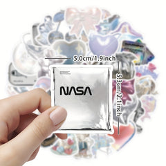 60Pcs Pink Silver Waterproof Stickers for Laptop Water Bottles