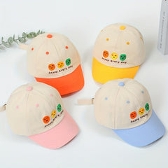 Kids Boys Happy Every Sunscreen Baseball Cap With Ears