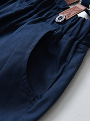 Boys Gentleman Outfit Red Button Bowtie Shirt & Suspender Shorts Set