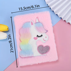 Cartoon Plush Notebook Girl Diary Student Gift