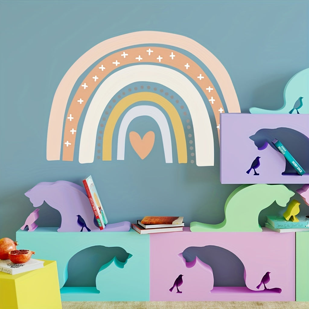 Rainbow Kids Room Wall Stickers, Self-Adhesive PVC Decoration