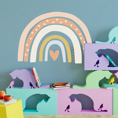 Rainbow Kids Room Wall Stickers, Self-Adhesive PVC Decoration