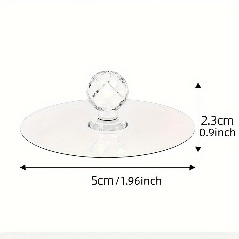 20pcs Adhesive Door Knobs Transparent Cabinet Drawer Handles Hooks