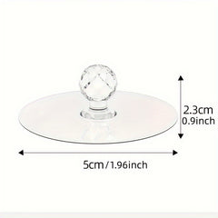 20pcs Adhesive Door Knobs Transparent Cabinet Drawer Handles Hooks
