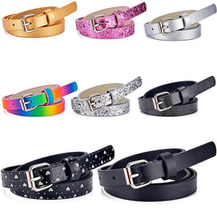 Sequins Belt With Buckle Adjustable For Jeans And Pants