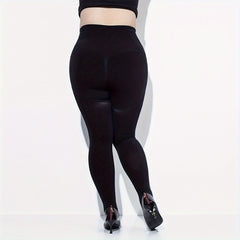 Casual Pantyhose Women's Plus Solid Stirrup High Waist
