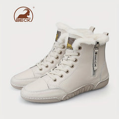 Women's Winter Fleece Lined Outdoor Boots Zipper Anti slip Ankle Boots