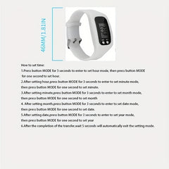 Kids Silicone Smart Sports Watch Pedometer Waterproof