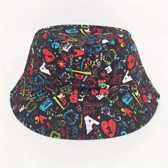 Graffiti Double sided Bucket Hat Sunscreen Basin Hat