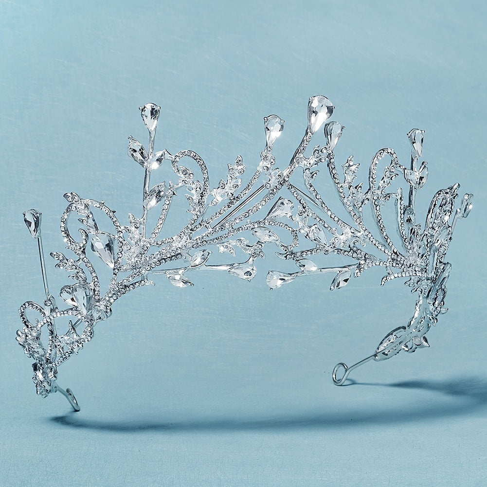 Rhinestone Crown Hairband Headband Princess Tiara Cosplay Hair Accessory