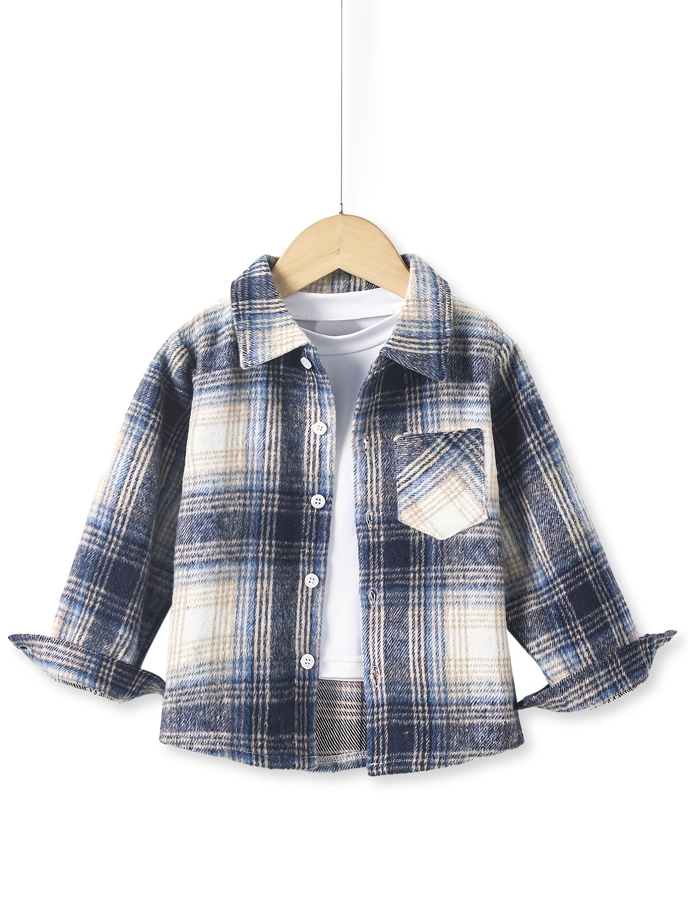 Girls Plaid Long Sleeve Button Down Shirt