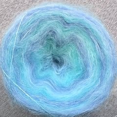 50g Gradient Wool Mohair Fine Wool Segment Dyed Yarn Ball