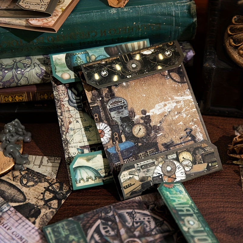 30 Pcs Vintage Scrapbook Paper Book for DIY Scrapbooking & Journaling