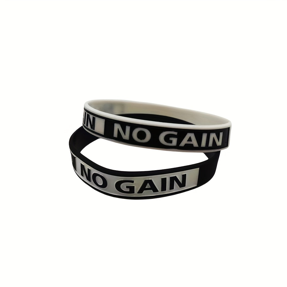 Set of 2 Motivational Silicone Bracelets - Positive Sayings