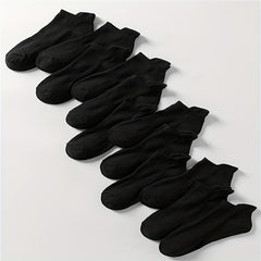 12 Pairs Solid Comfy Breathable All-match Women's Socks