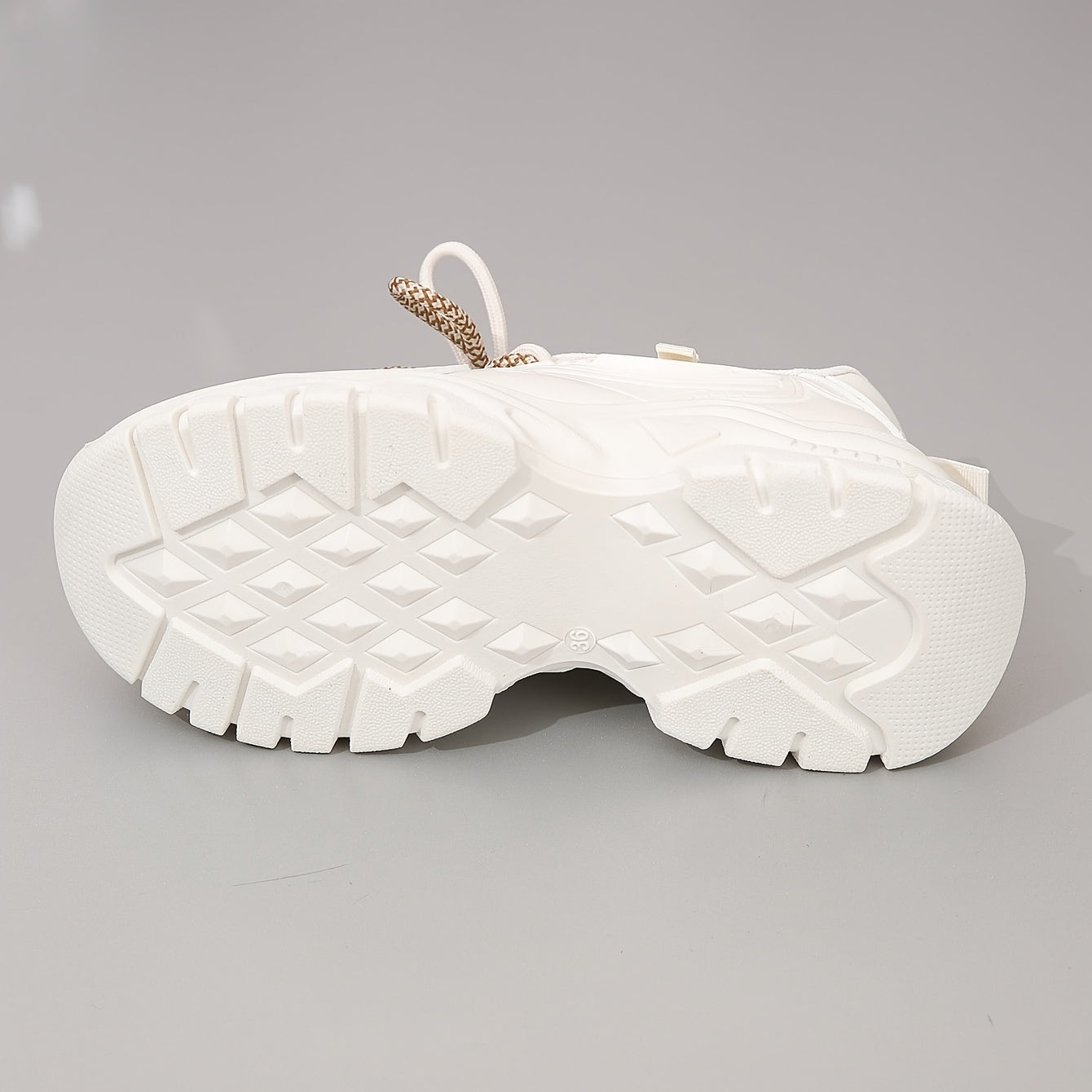 Women's Platform Sneakers Lace Up Low Round Toe Heightening Breathable Shoes