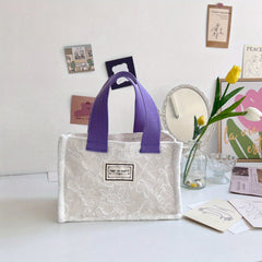 Floral Lunch Box Bag Lace Storage Bag Mommy Bag