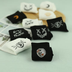 Men's Cartoon Pattern Crew Socks Breathable Casual Street Style Socks