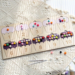 Wooden Ice Cream Sundae Matching Toy for Toddlers