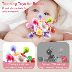 Montessori Baby Toys Sensory Teether Rattle 0-12 Months