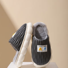 Men's Warm Fleece Cozy Non slip Platform Slippers