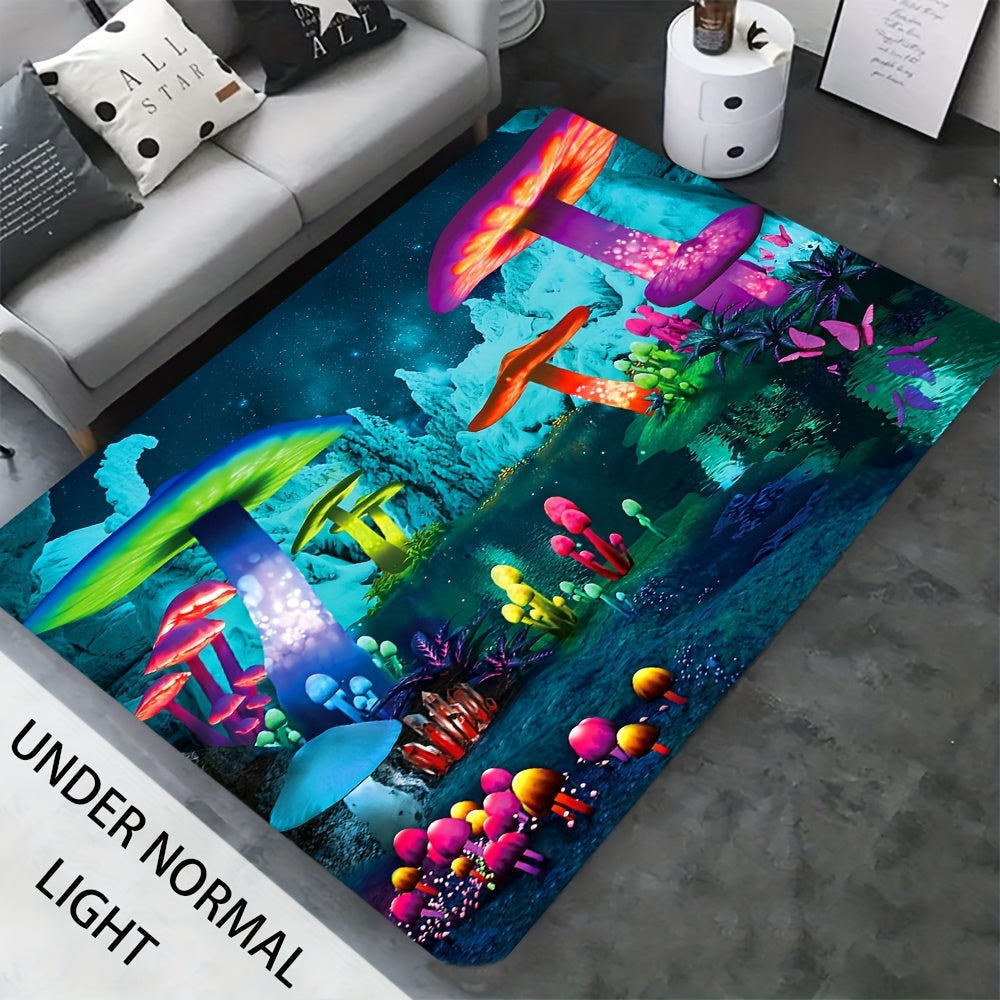 3D Gaming Area Rug Large Size Machine Washable for Living Room Bedroom Kids