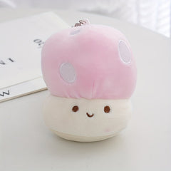 Mushroom Plush Toy Keychain Doll Couple Bag Pendant Plush Doll