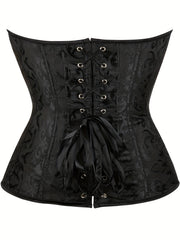 Floral Jacquard Underbust Corset Top
