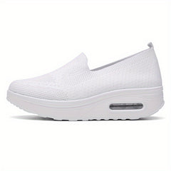 Women's Breathable Wedge Shoes Air Cushion Walking Casual Sneakers