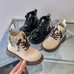 Girls Casual Ankle Boots Zipper Comfortable Non Slip Boots
