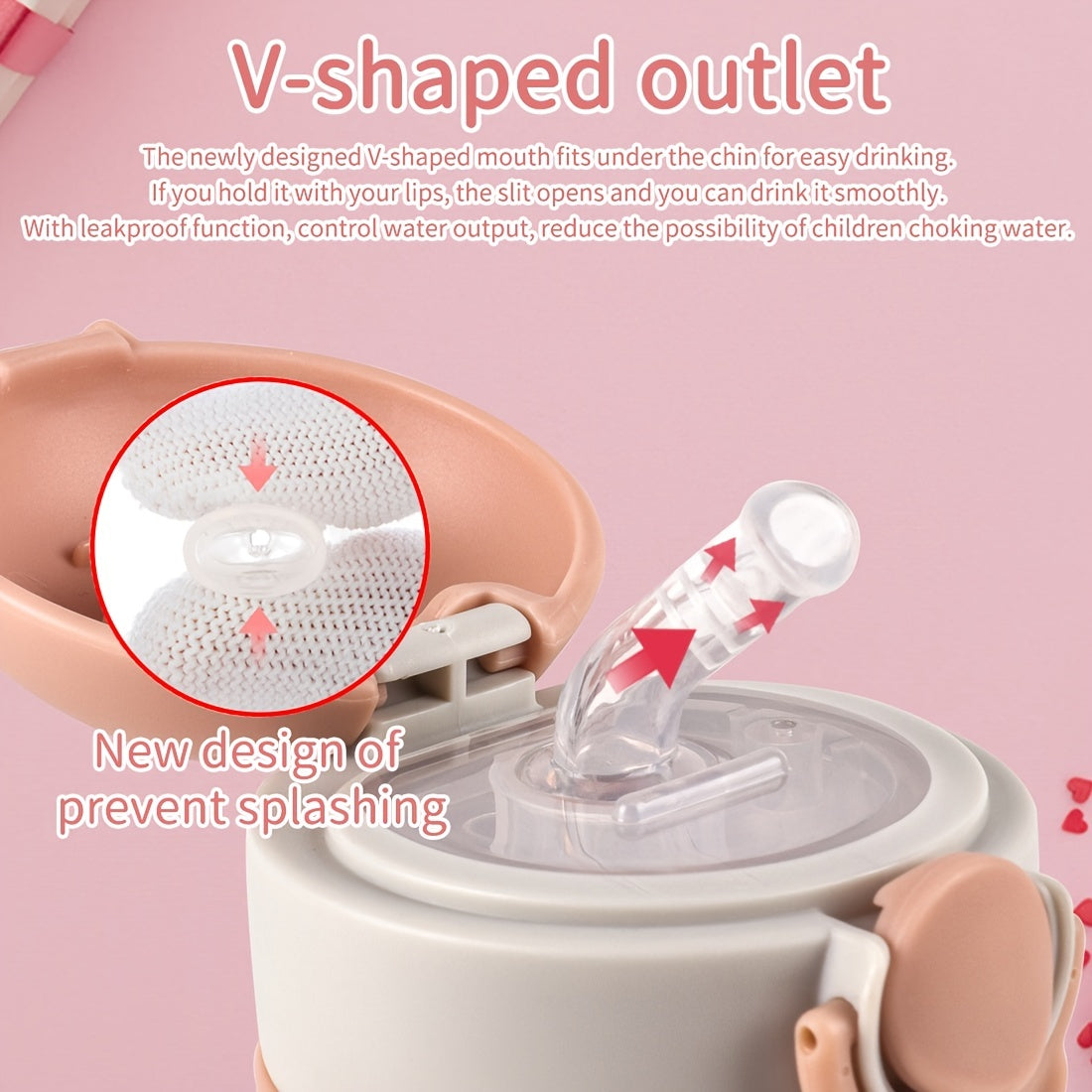 10oz Baby Sippy Cup Spill Proof Straw Transition Bottle for Toddlers