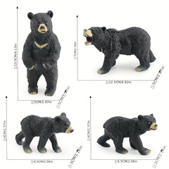 Realistic Wildlife Model Bear Moon Bear Static Desktop Decoration Toy
