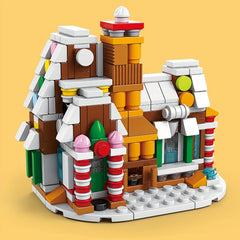 6-in-1 Christmas Gingerbread House Model Building Block Toys