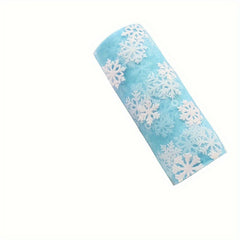 Snowflake Tulle Roll Christmas Tulle Fabric Winter Wonderland Party Supplies