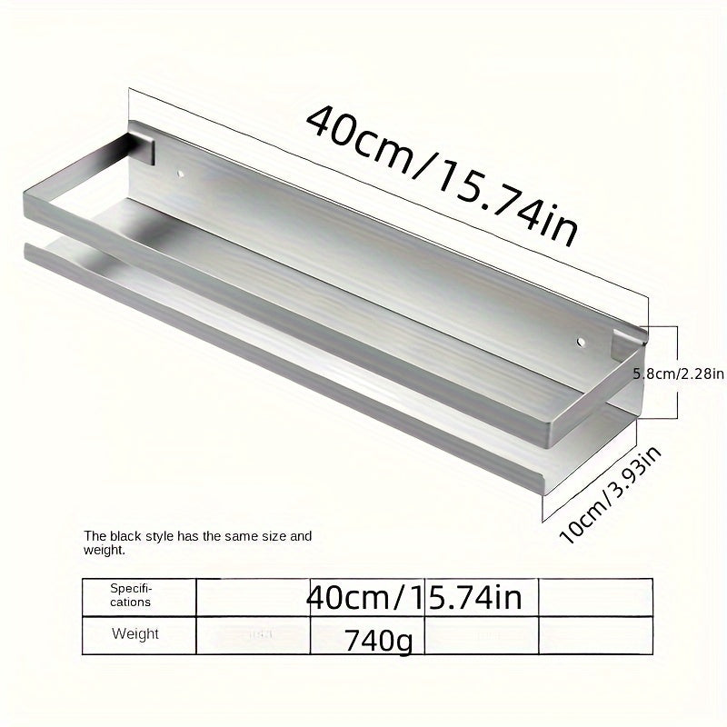 1pc Stainless Steel Storage Rack Thickened Kitchen Bathroom Organizer