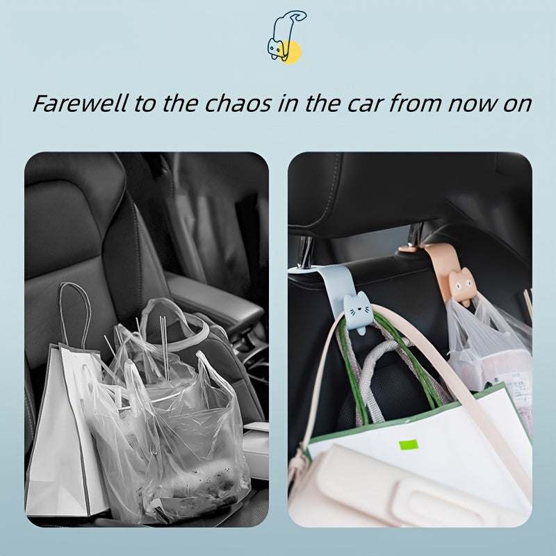 1pc Car Mounted Hook Seat Back Hanging Storage Car Accessories