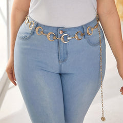 Sun Moon Metal Chain Dress Jeans Chain Belt Accessories