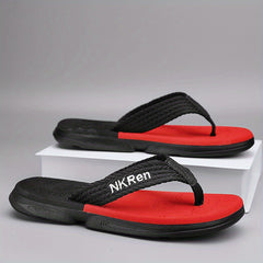 Men's Casual Slip On Flip Flops with Arch Support Lightweight Non-slip Sandals
