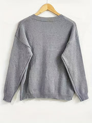 Dandelion Pattern Button Up Cardigan Long Sleeve Sweater