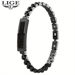 LIGE Smart Bracelet Square Watch Step Counting Alarm Clock Remote Camera