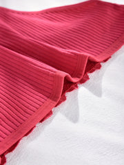 5pcs Floral Lace Ribbed Panties Comfy & Breathable Intimates Panties