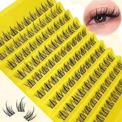 100 Clusters Lashes DIY Cat Eye Segmented Eyelashes Fluffy Natural Soft